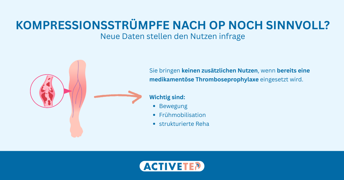 Kompressionsstrümpfe nach einer Operation: Wann sind sie heute noch sinnvoll?
