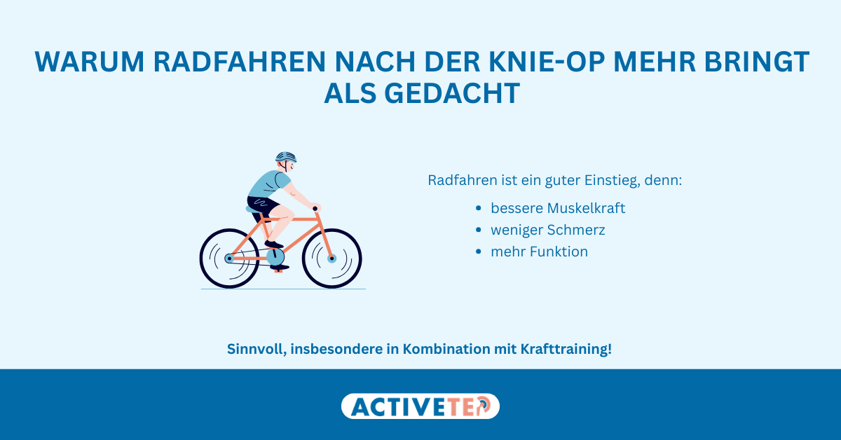 Fahrradfahren nach einer Knie-TEP: Warum Bewegung allein nicht ausreicht